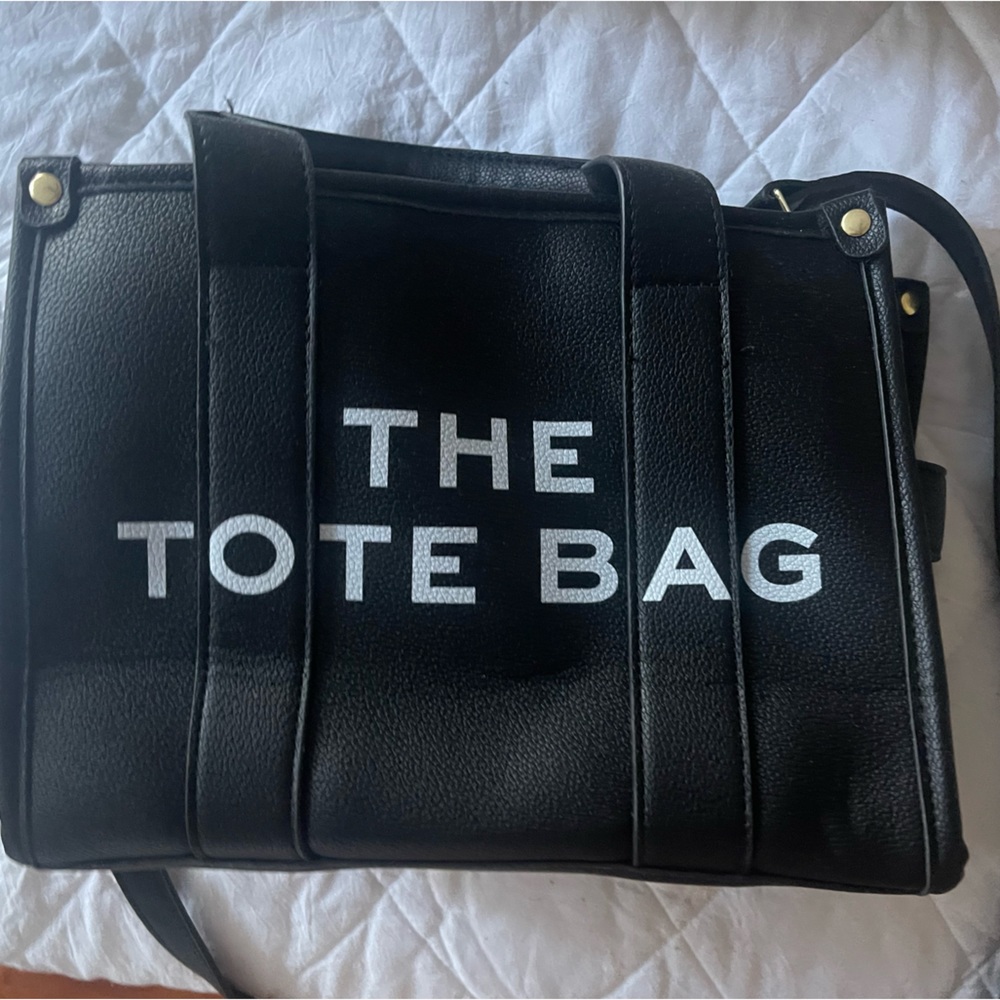 Vegan leather tote bag